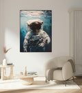 Astronaut In The Ocean Painting Digital Printable Wall Art.