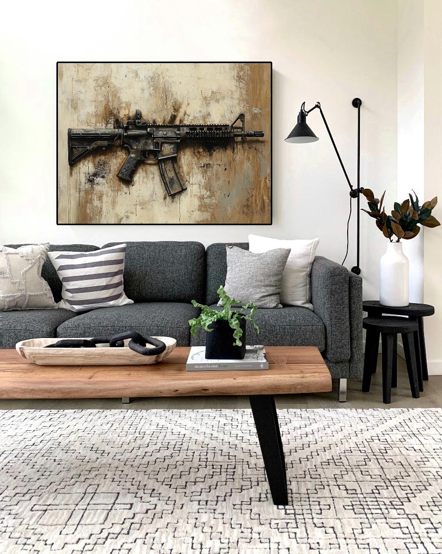 M4 Gun Digital printable Wall Art.