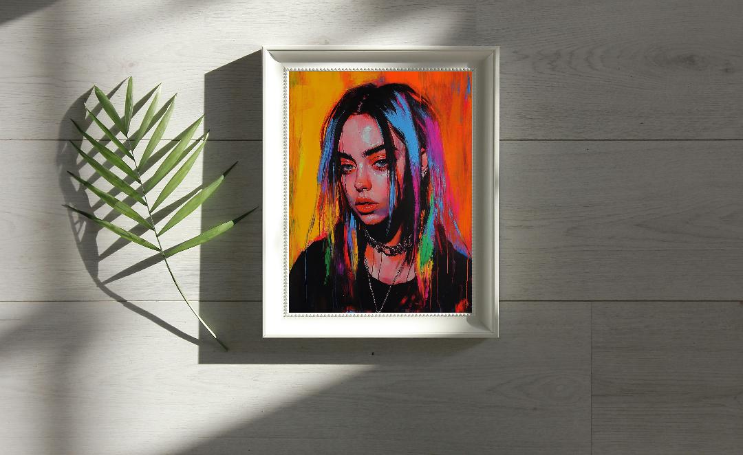 Billie Eillish Digital Printable Wall Art.