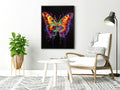 Neon Butterfly Digital Printable Wall Art.