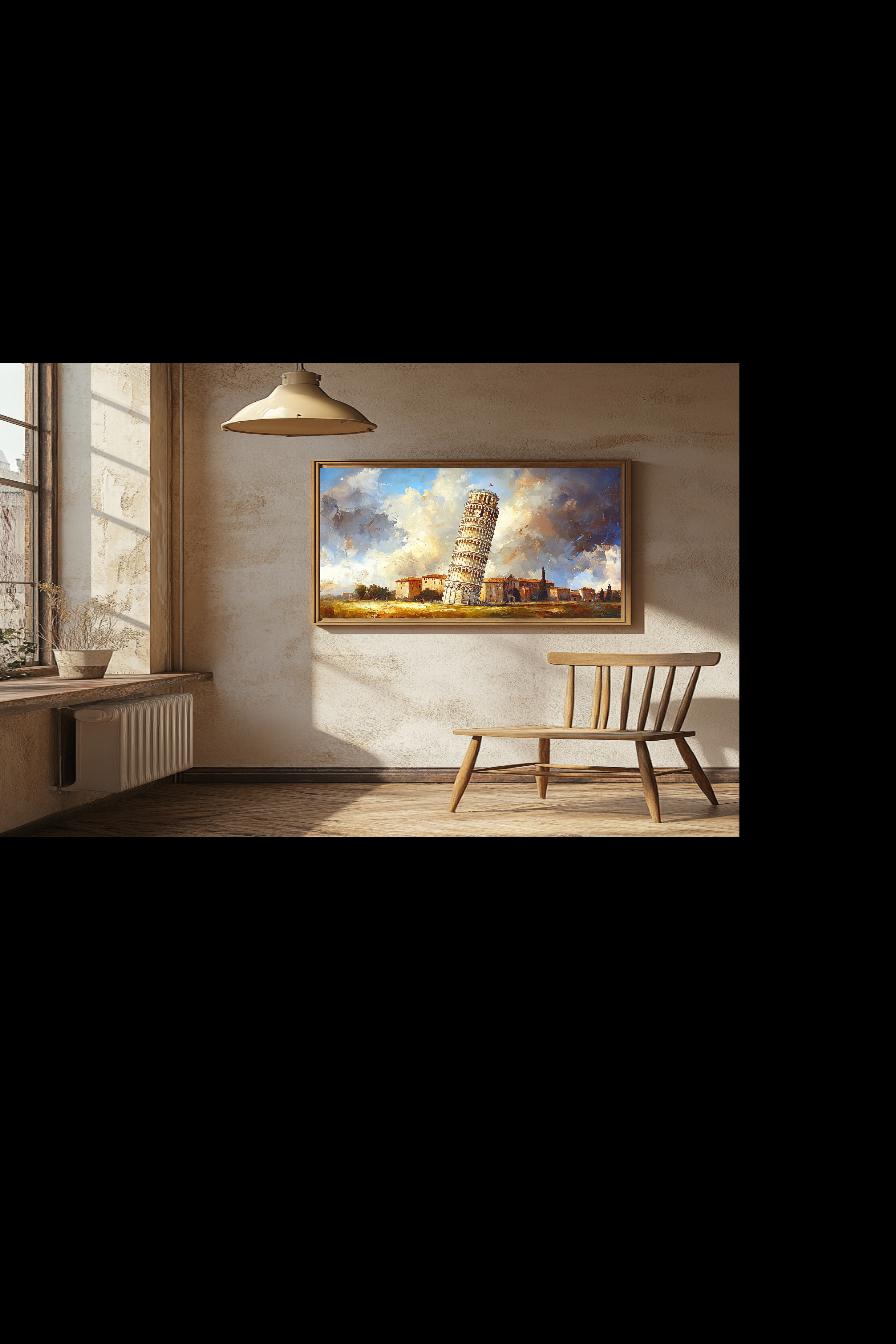 Leaning Tower Of Pisa Digital Wall Art.