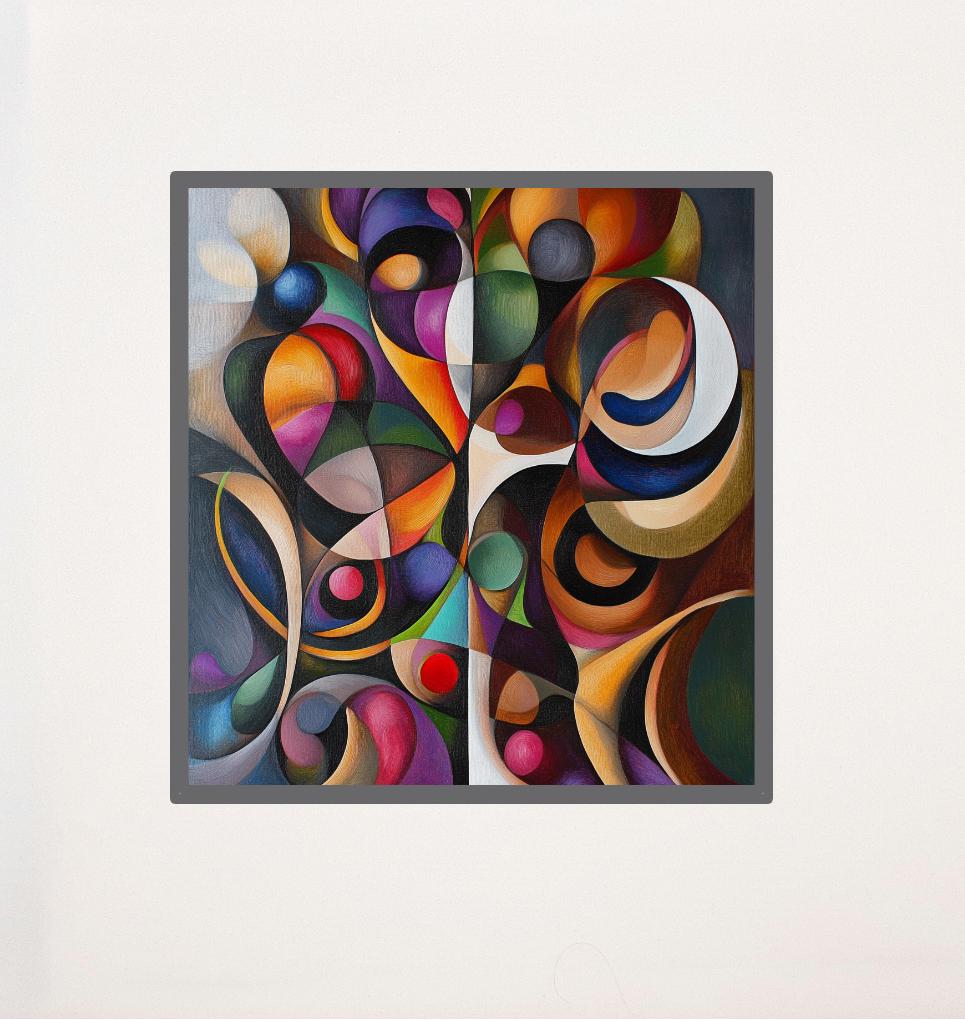 Colorful Abstract Oil Painting Digital Printable Wall Art