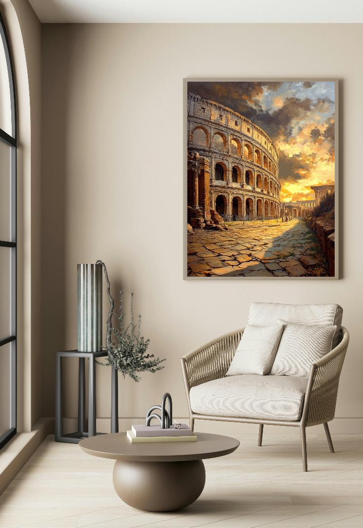 Roman Colosseum Digital Printable Wall Art.