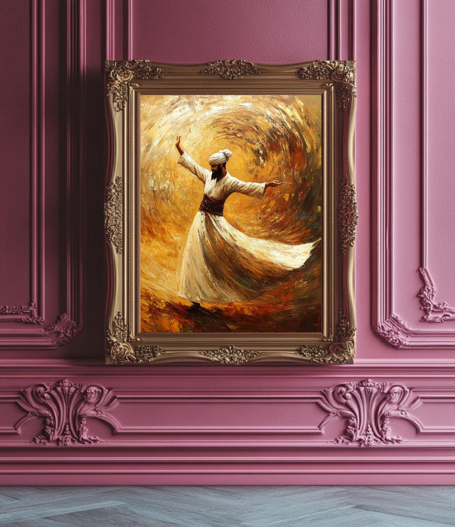 dervish painting Digital Printable Wall Art.