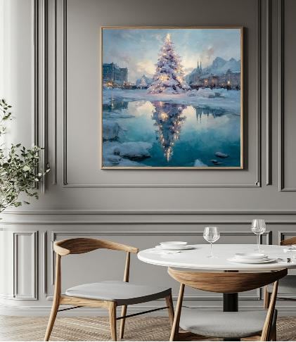 Christmas tree Digital Printable Wall Art.