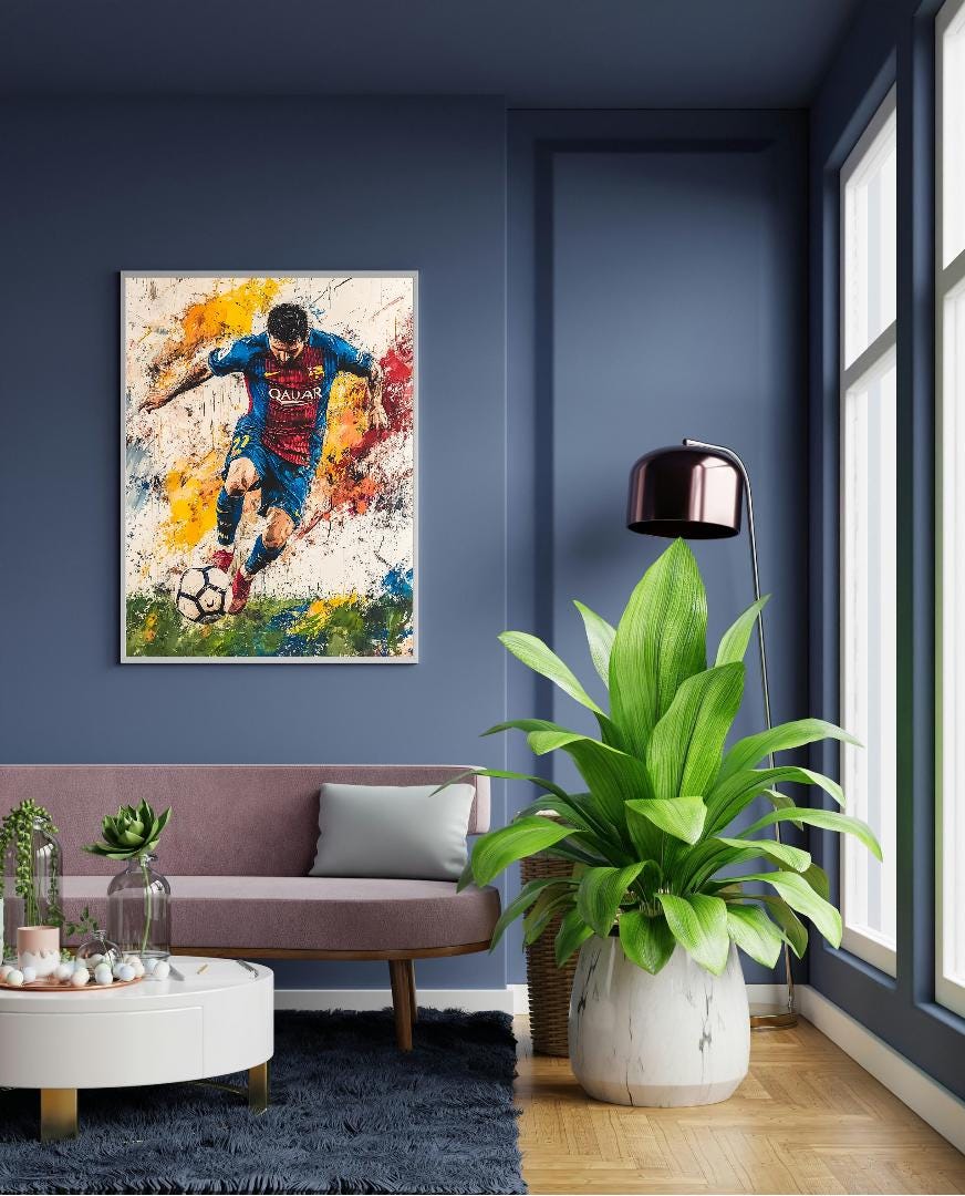 Lionel Messi Digital Printable Wall Art.