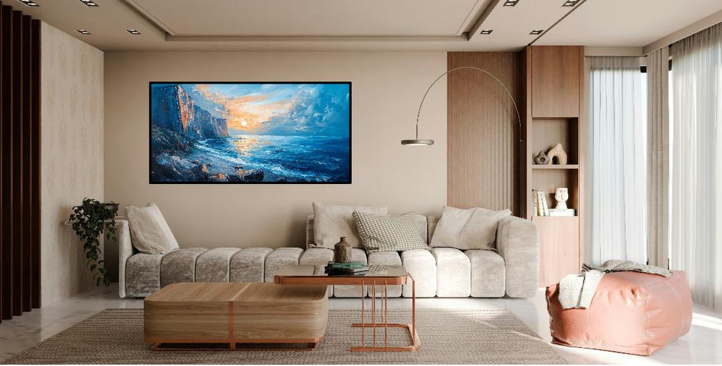 Ocean And Cliff Digital Printable Wall Art.