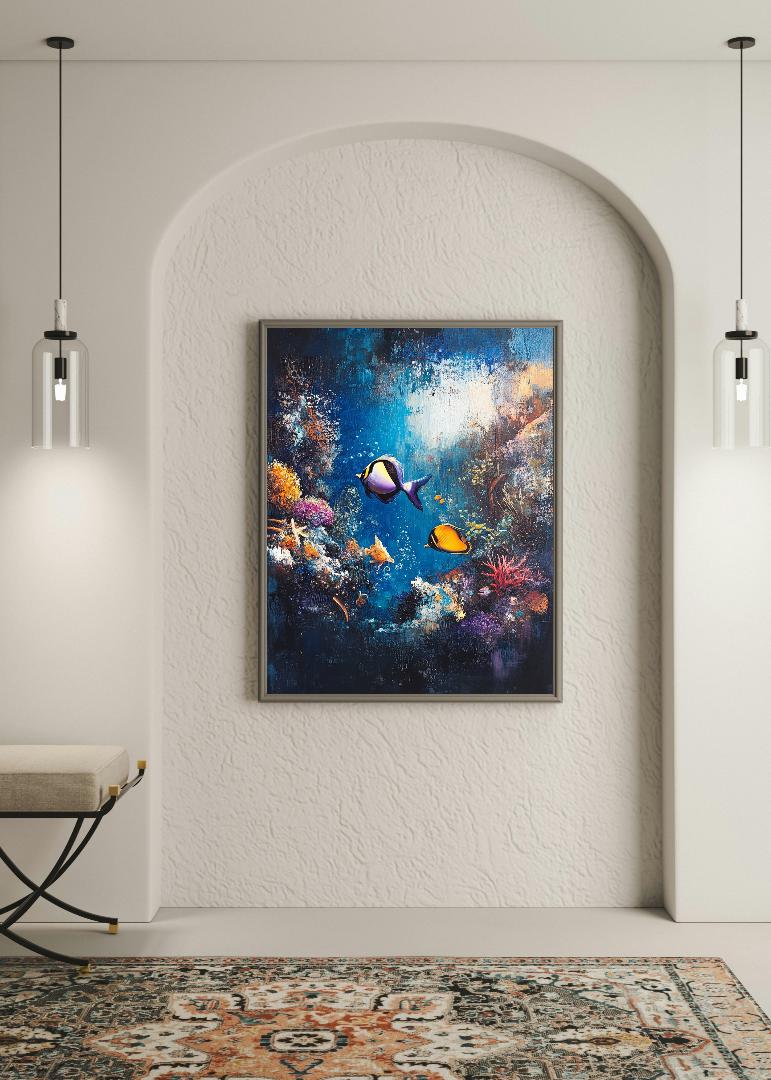 Marine Life Digital Printable Wall Art.
