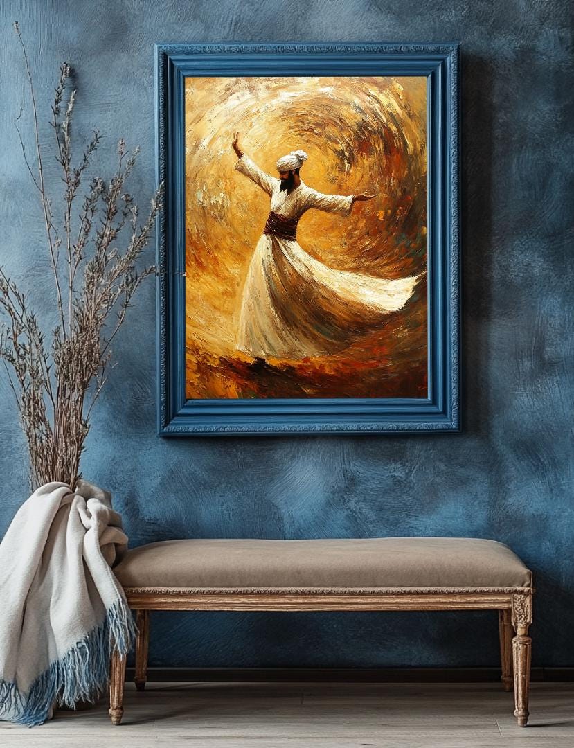 dervish painting Digital Printable Wall Art.