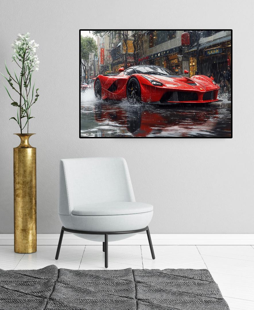 Ferrari Laferrari Hyper Car Digital Printable Wall Art.