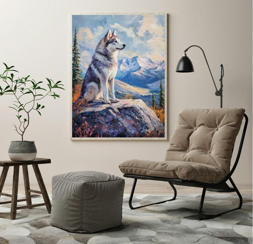 Siberian Husky Digital Printable Wall Art.