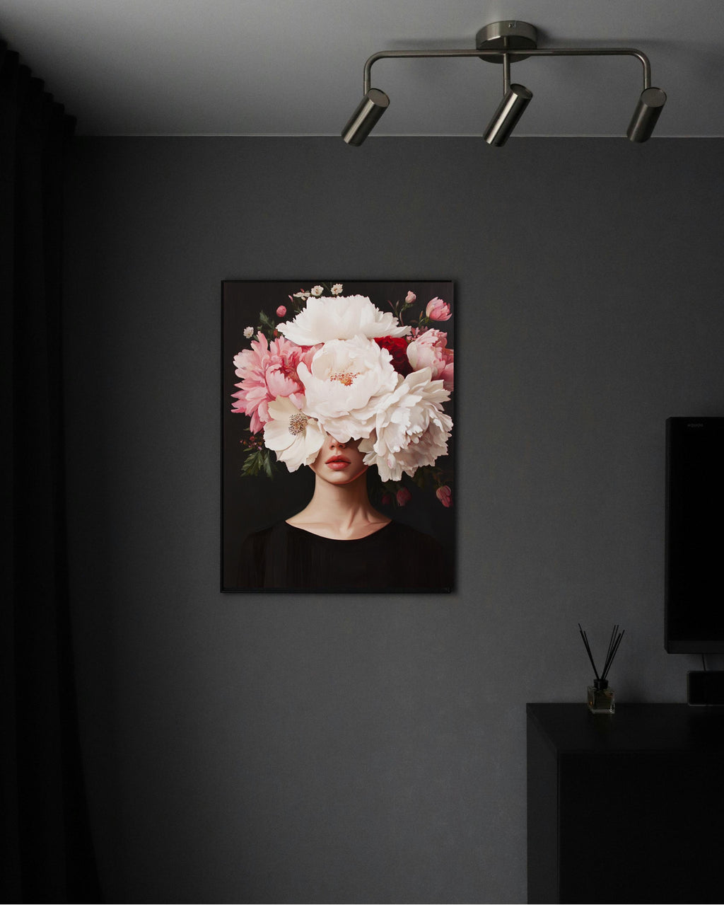 Floral Digital Oil Art Printable Painting.