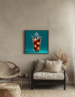 Cola Drink In A Glass Digital Printable Wall Art.