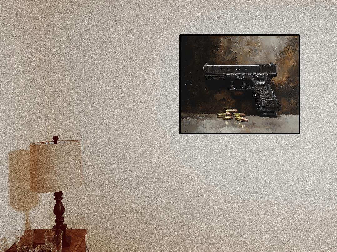 Glock 19 Gun Digital Printable Wall Art.