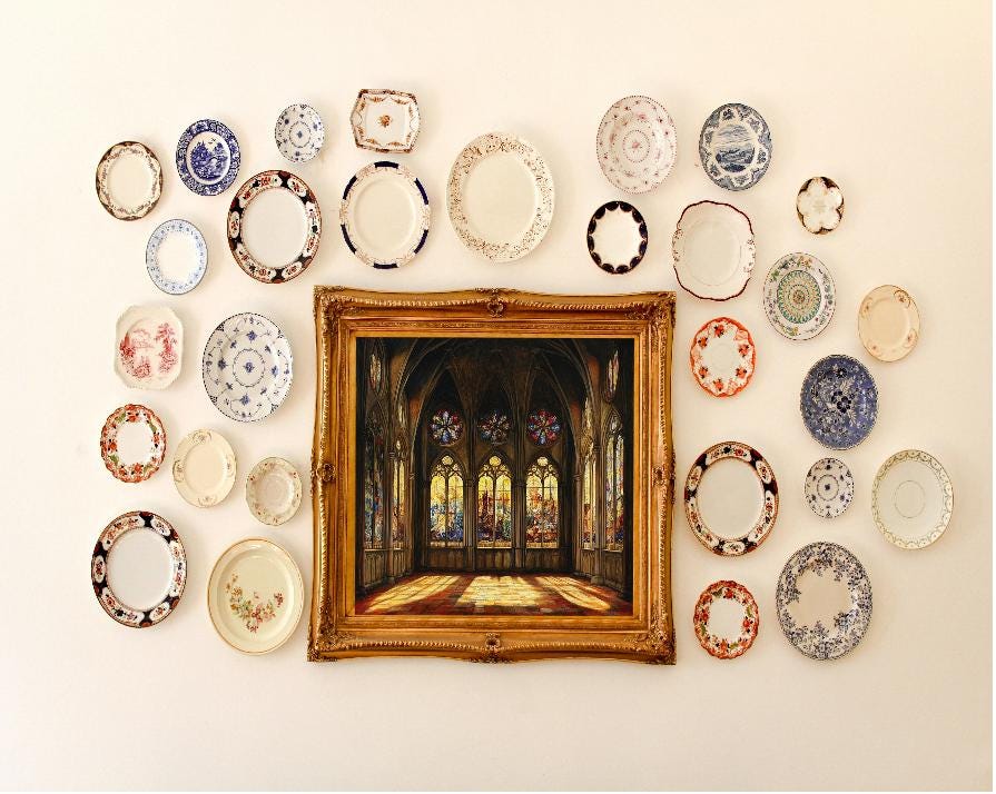 Gothic Building Windows Digital Printable Wall Art