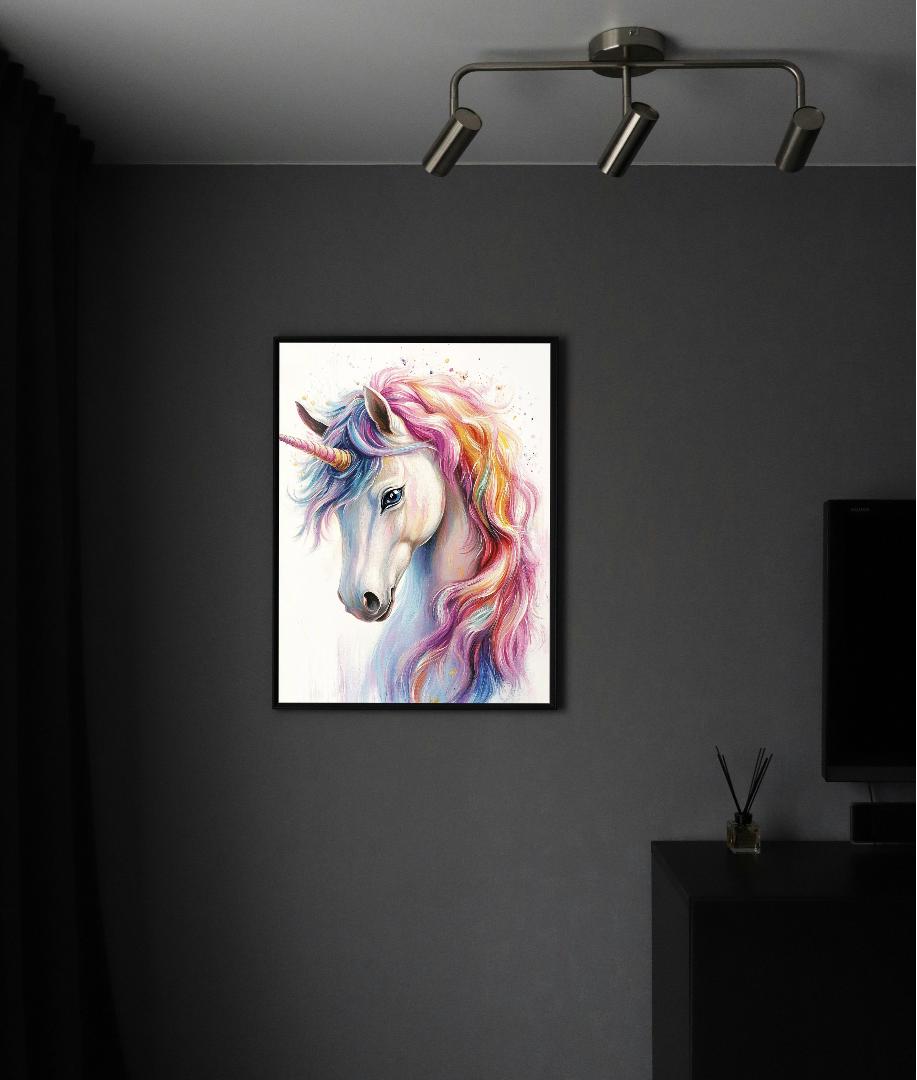 Unicorn Painting Digital Printable Wall Art.