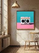 Retro Tape Recorder Digital Printable Wall Art