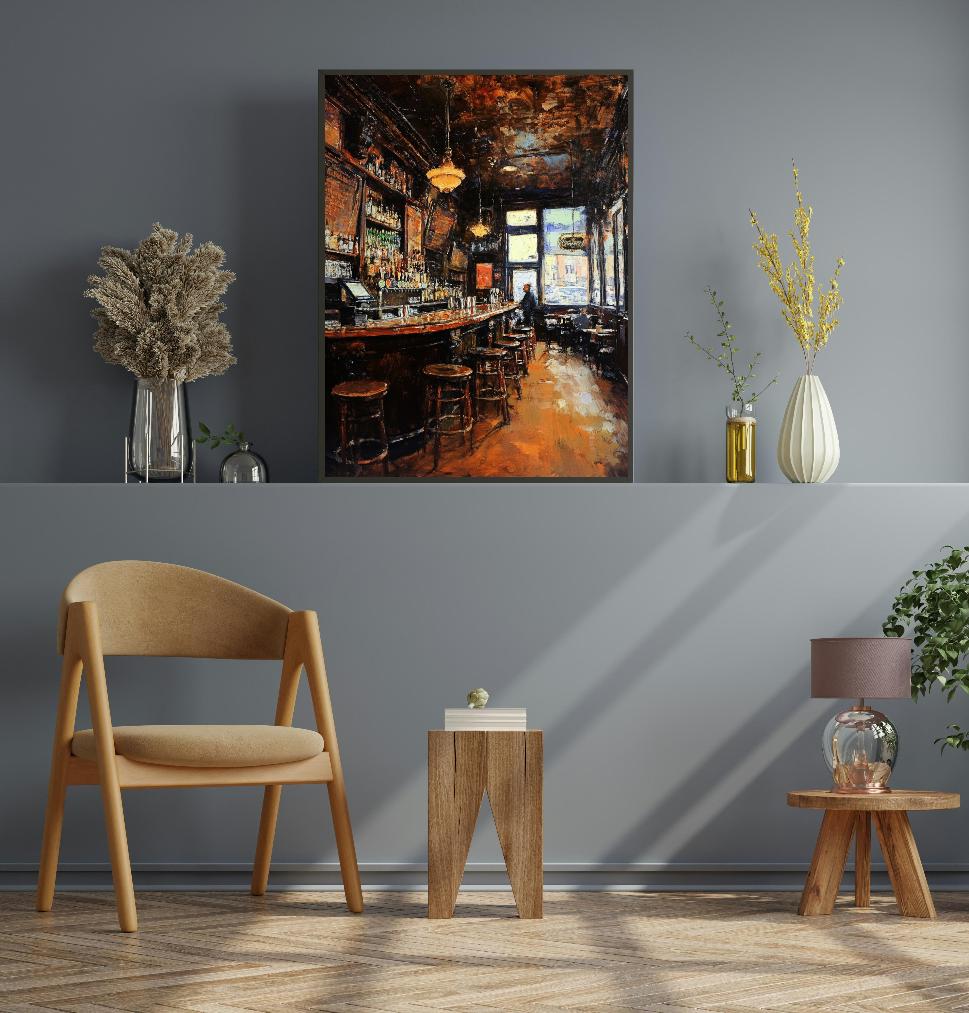Bar Painting Digital Printable Wall Art.