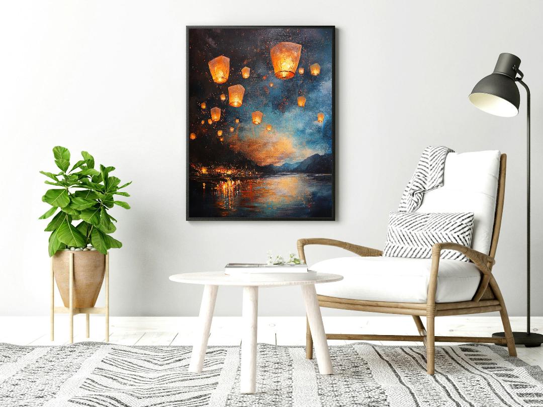 Lanterns Digital Printable Wall Art.