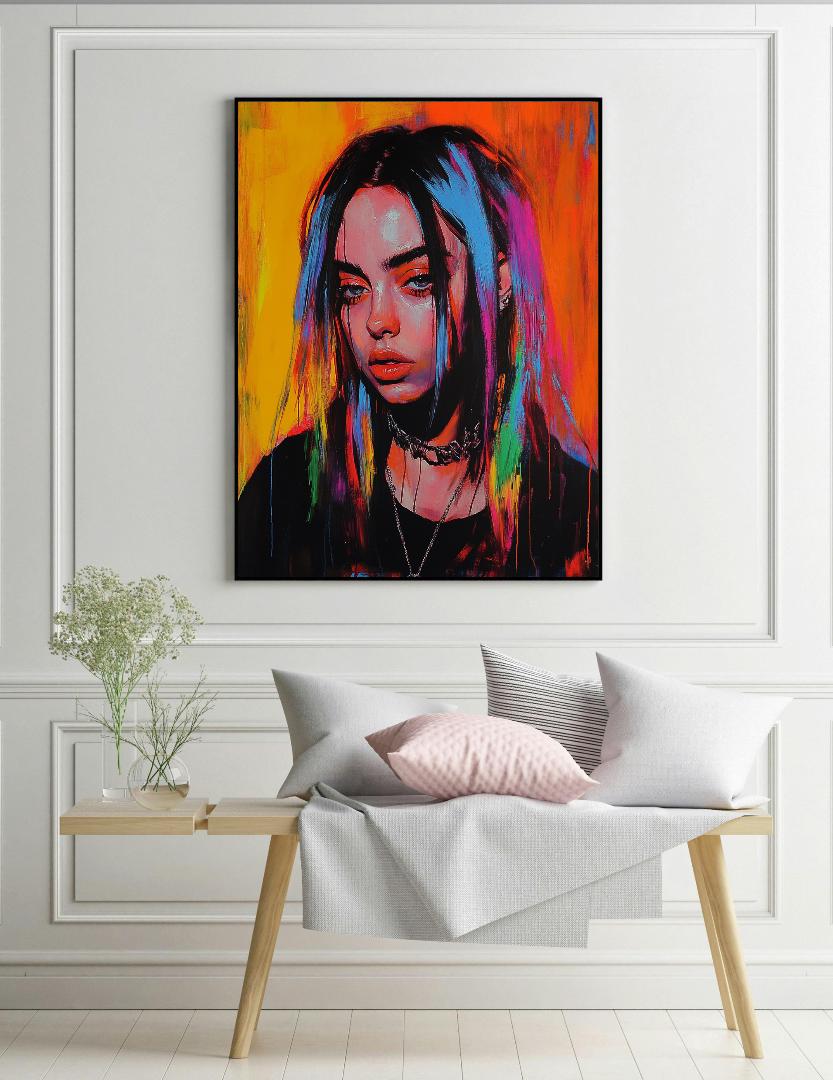 Billie Eillish Digital Printable Wall Art.