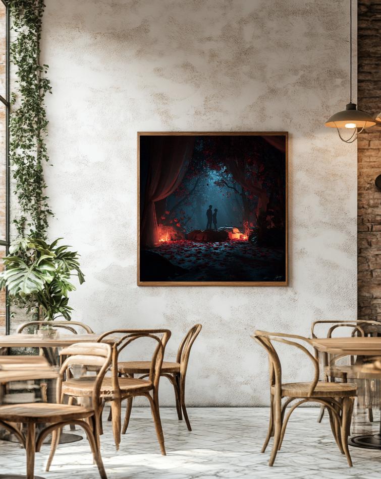 Valentines Day Special Couple Digital Printable Wall Art.