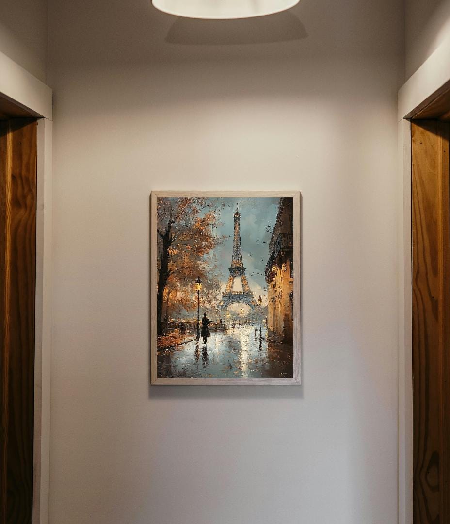 Eiffel Tower Digital Printable Wall Art.