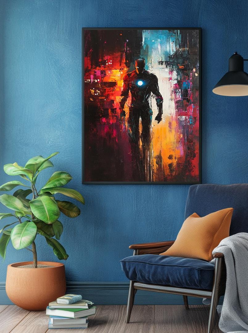 Iron Man Digital Printable Wall Art.