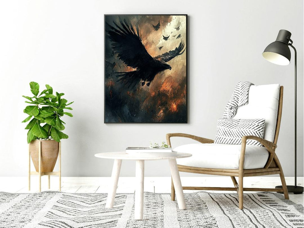Scary Eagle Digital Printable Wall Art.