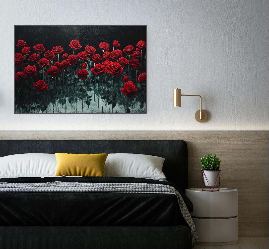 Red Rose Nature Digital Printable Wall Art.