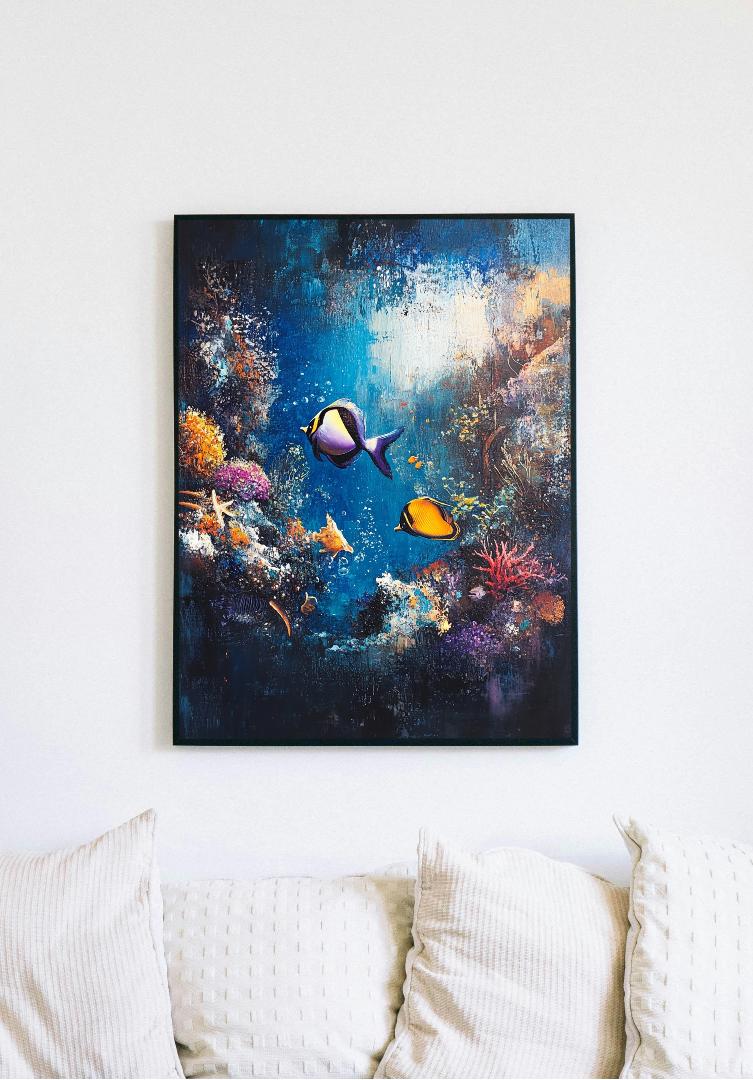 Marine Life Digital Printable Wall Art.