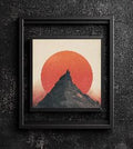 Cat Standing On Top Of Mountain Digital Printable Wall Art.