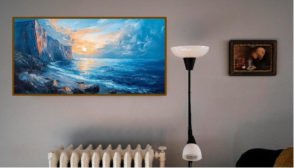 Ocean And Cliff Digital Printable Wall Art.