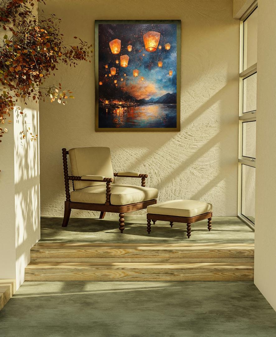 Lanterns Digital Printable Wall Art.