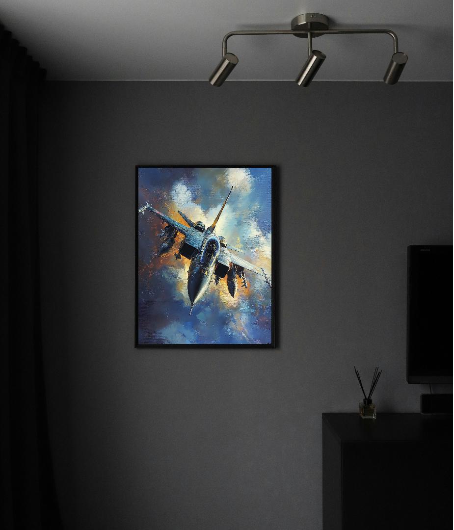 Fighter Jet Digital Printable Wall Art.