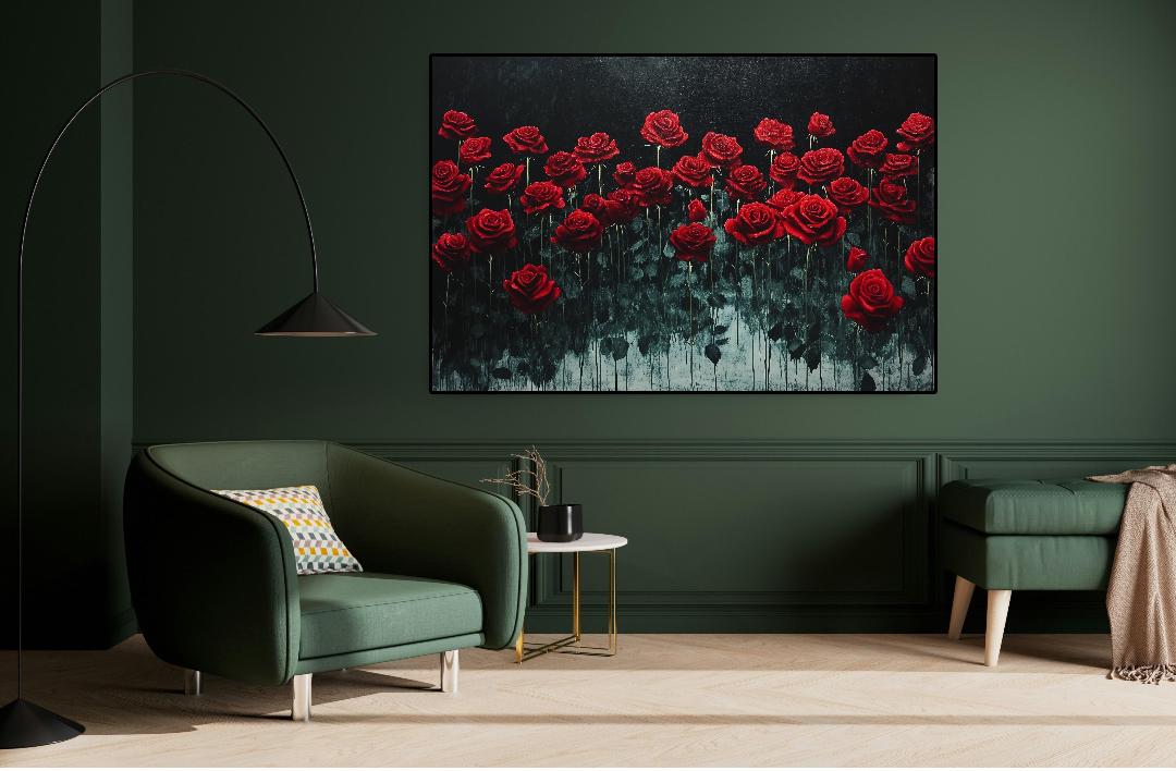 Red Rose Nature Digital Printable Wall Art.