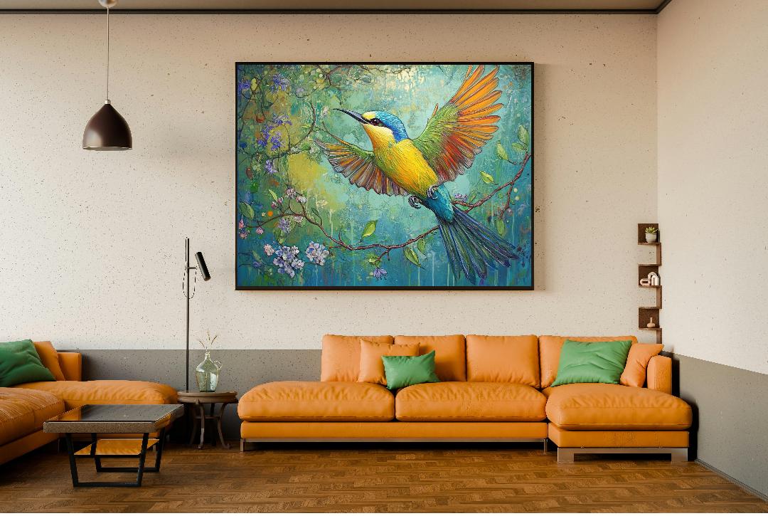 Colorful Bird Digital Printable Wall Art.