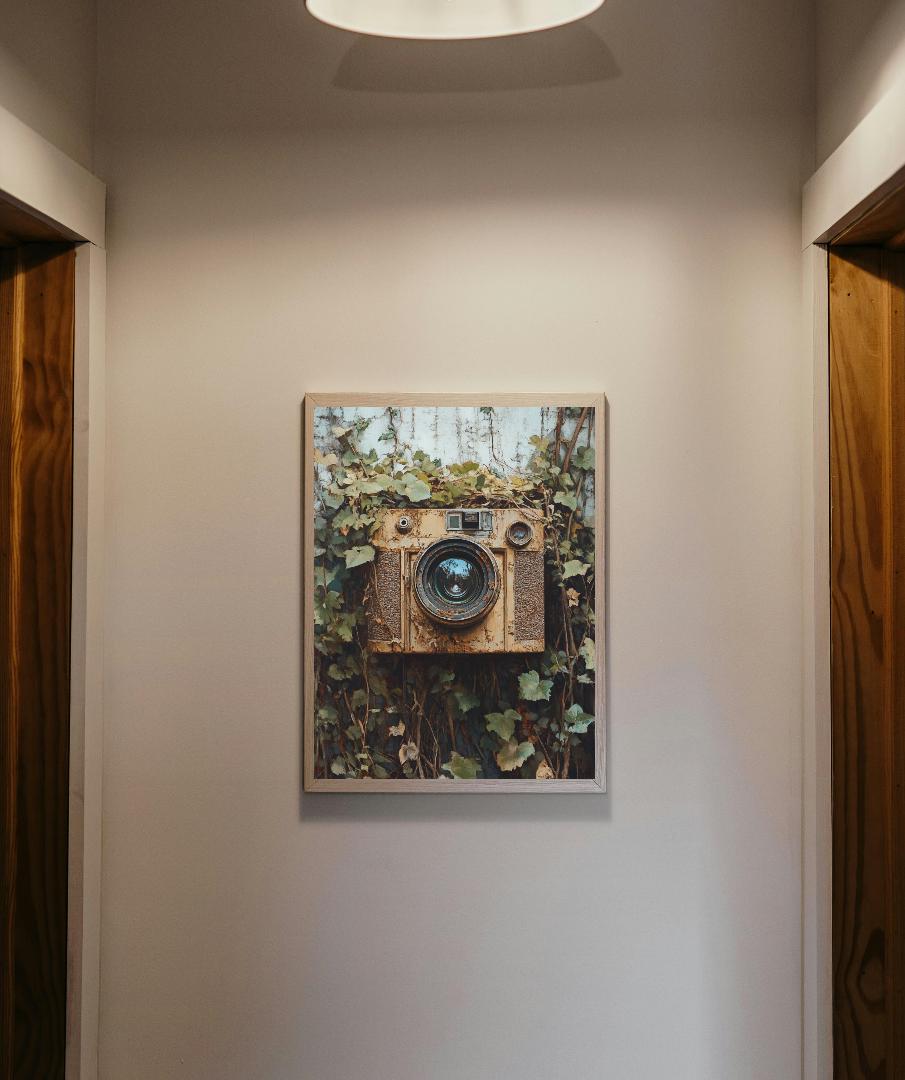 Camera Painting Digital Printable Wall Art.