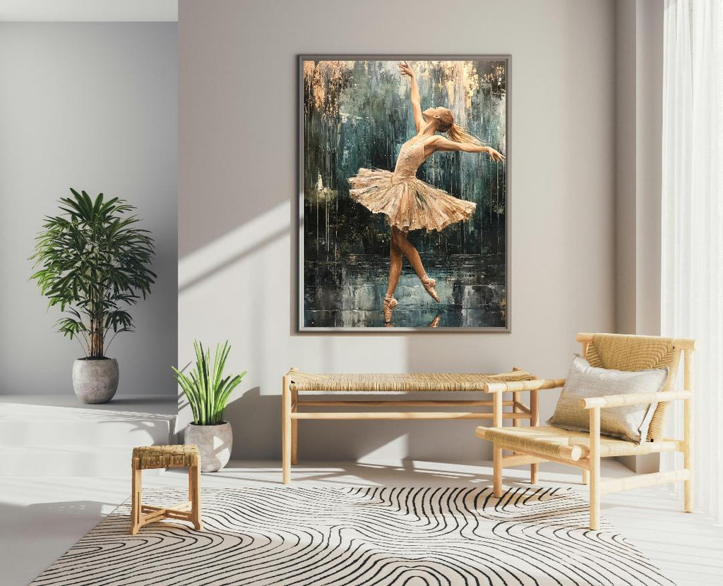 Dancing Ballerina Digital Printable Art.