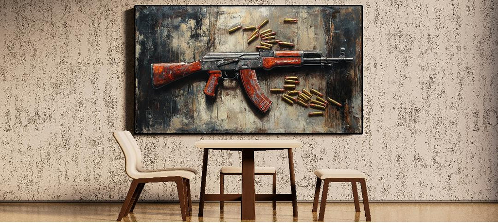 Ak-47 Gun Digital printable Wall Art.