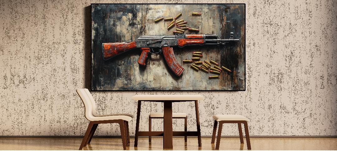 Ak-47 Gun Digital printable Wall Art.