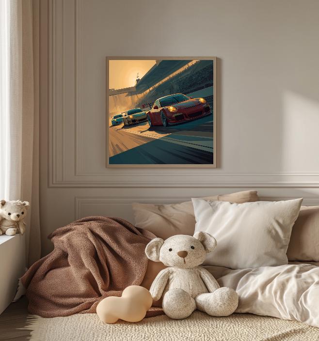 Porsche Racing Digital Wall Art.