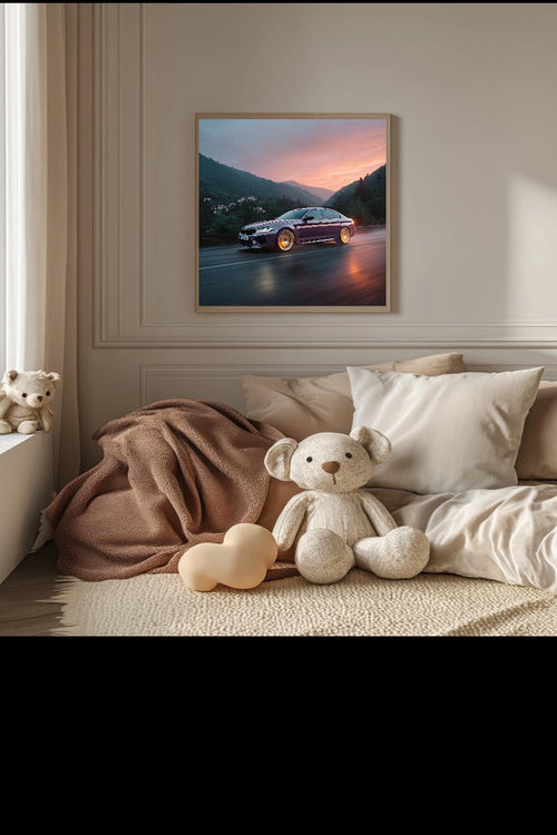 BMW M5 F90 Running On Road Digital Wall Art.