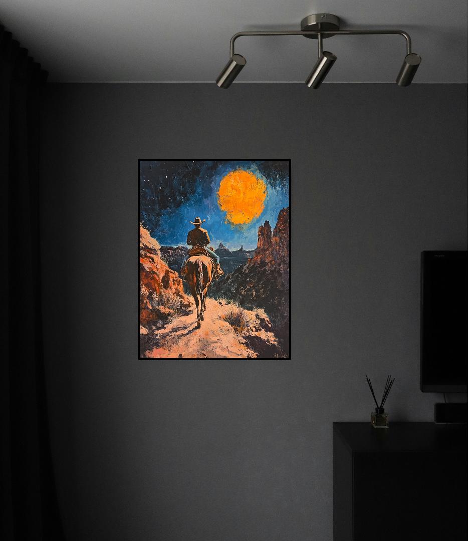 Horse And Rider Digital Printable Wall Art.