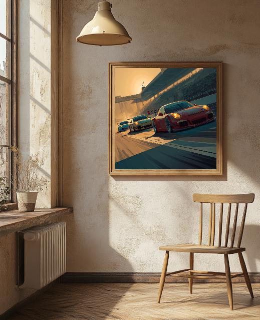 Porsche Racing Digital Wall Art.