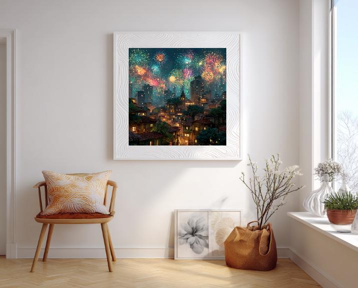 Digital Printable Firework Art.