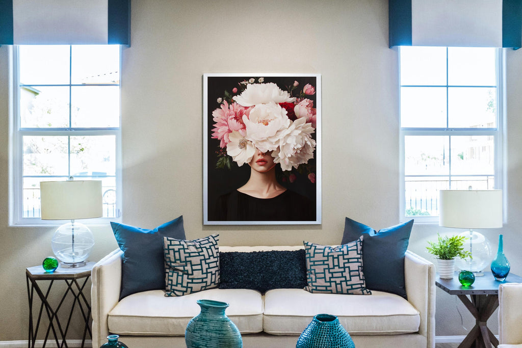 Floral Digital Oil Art Printable Painting.